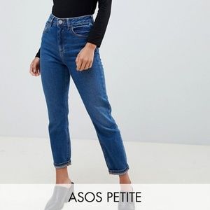 ASOS Petite Farleigh high waisted slim mom W30L28